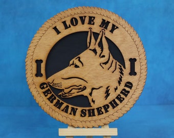 German Shepherd Dog Shelf Decor, Wood Sign, Dog Mom Gift, Dog Dad Gift, New Puppy Gift