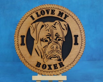 Boxer Dog Shelf Decor, Wood Sign, Dog Mom Gift, Dog Dad Gift, New Puppy Gift