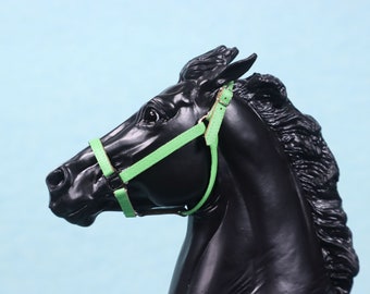 Lime Green Leather Halter for Breyer Traditional 1:9 Scale Model Horses