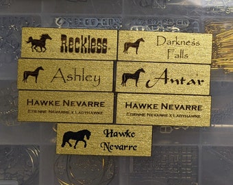 Model Horse Custom Wooden Name Signs for 1:9 Traditional Scale Models Breyer and Stone