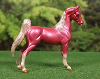 Custom Pink Palomino Saddlebred Breyer Stablemate 1:32 Model Horse