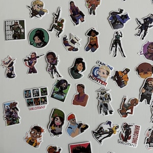 Stickers Valorant - Ensemble d'autocollants Valorant, autocollants Valorant, autocollant mat Valorant, présage, Jett, Valorant Merch