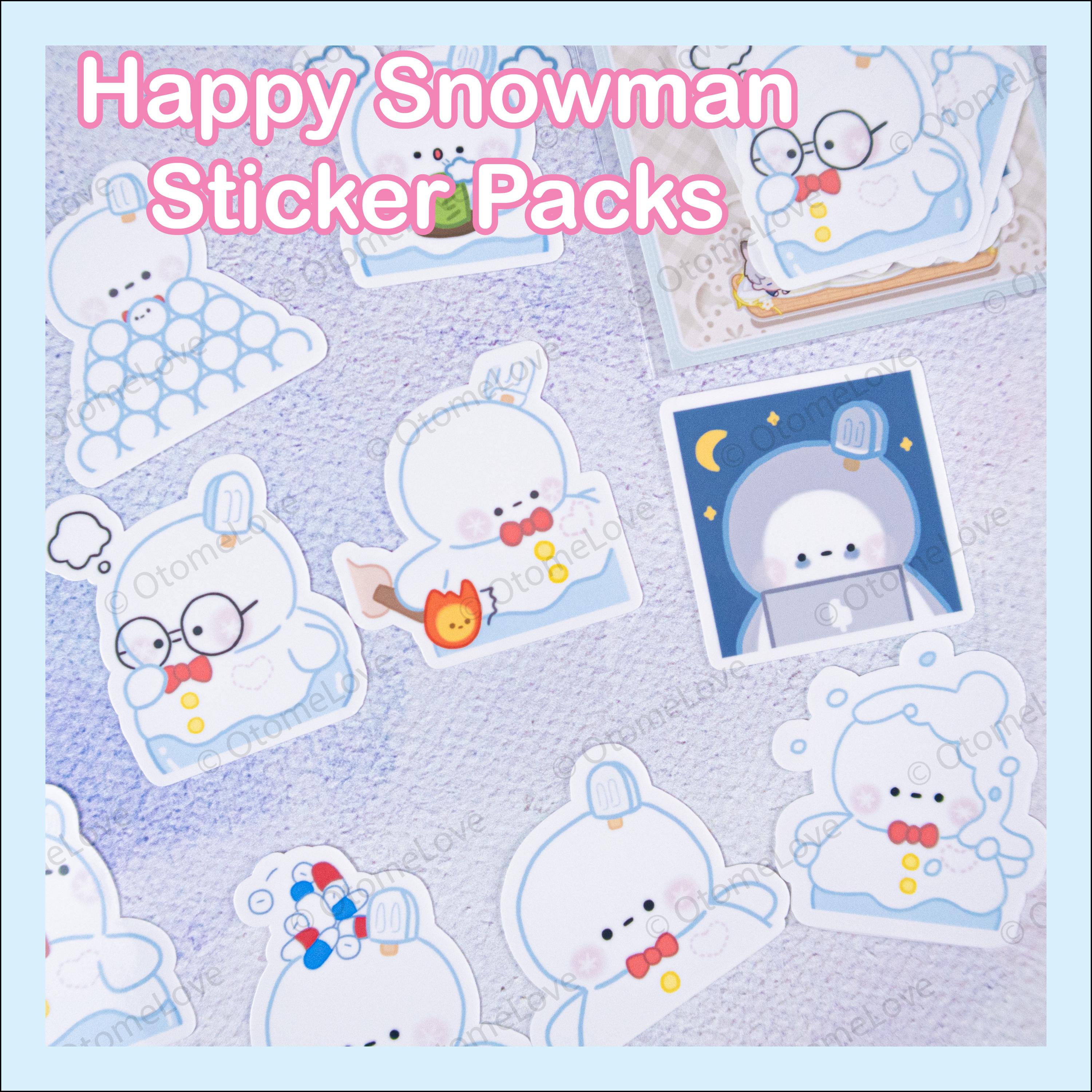 LADS Happy Snowman Vinyl Stickers Packs | Zayne | Emote | Love and