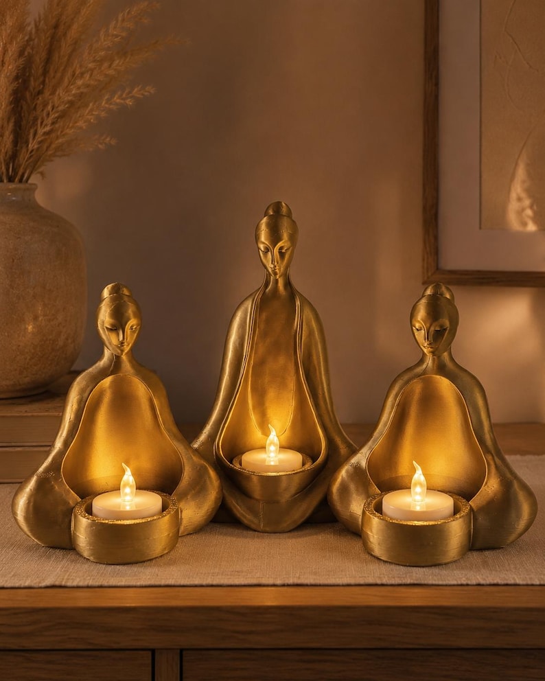 Meditation Tea Light Set — photograph 4 of 6