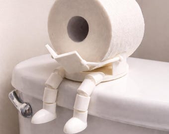Portarrollos de papel higiénico con patas, decoración divertida para el baño, accesorio de baño, regalo de inauguración de la casa