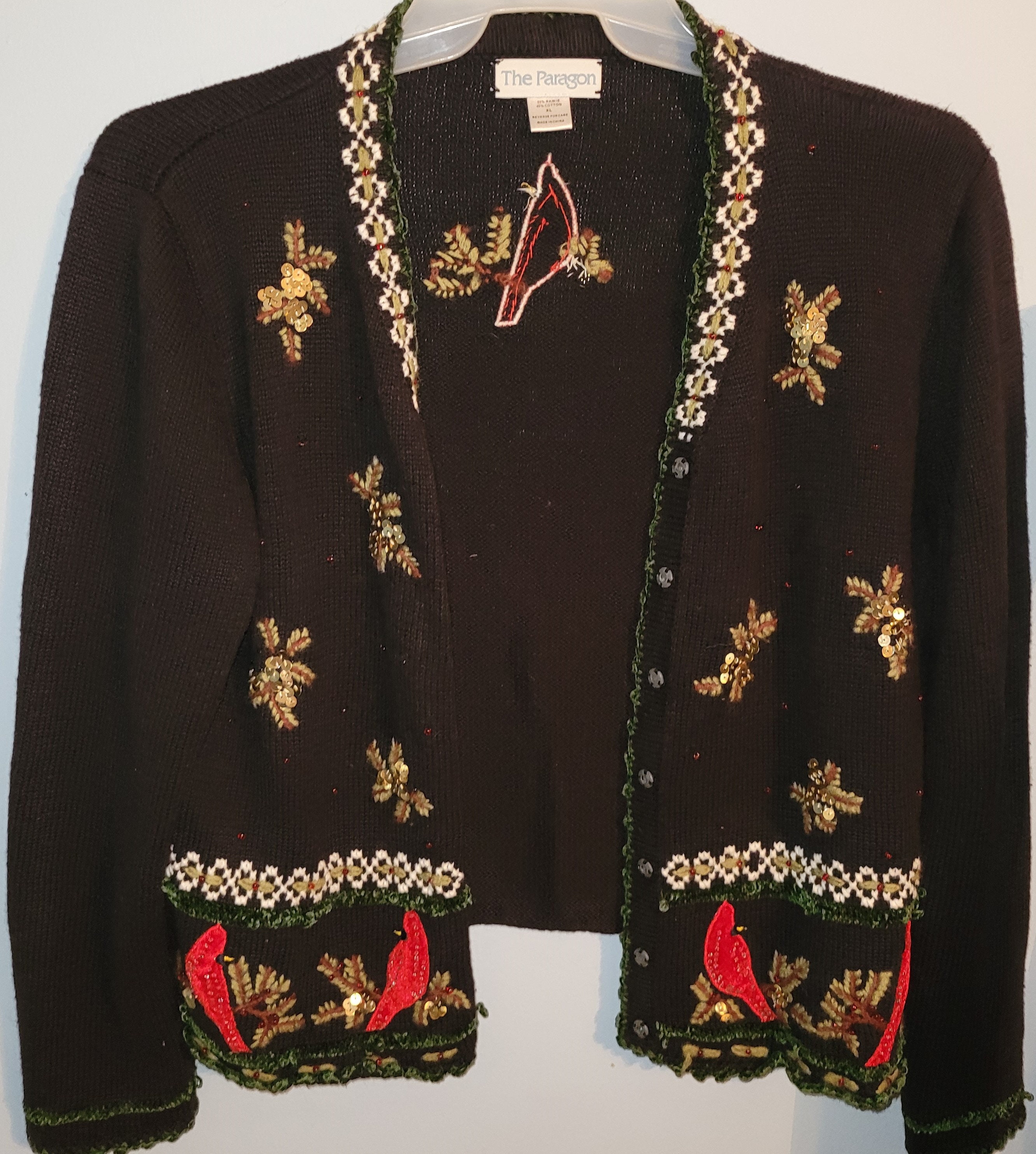 Cardinal Cardigan - Etsy UK