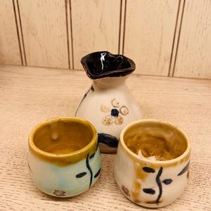 Sake Bottle and Cups
