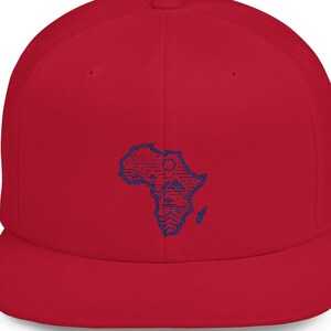 Stilvolle Afrika Karte Flat Bill Snapback, trendige Cap für Reisende, Sommermode, Geschenk für Geographen, einzigartiger Outdoor Hut