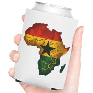 Ghana Flagge Dosenkühler | Party Favor, Tailgate Essential, Sommer Gatherings, Geschenk für Reisende, Picknick im Freien Dekor