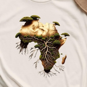 Afrikanische Karte Wurzeln Unisex T-Shirt, T-Shirt, Ethnic Pride Shirt, Schwarze Geschichte Monat Geschenk, Afrocentric Kleidung