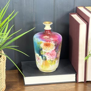 Antique Royal Bonn Germany Vase Hand Painted Floral Franz Mehlem Art Nouveau Home Decor Gift for Vintage Collector or Romantic Antique Decor