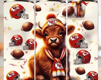 Kansas City Chiefs Cow 20 oz tumbler