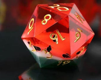 Watermelon Dice,DnD Dice Set,Cute Fruit Dice,Resin Dice Set,A gift for DnD Player, RPG Dice,D20\D10\D12\D6