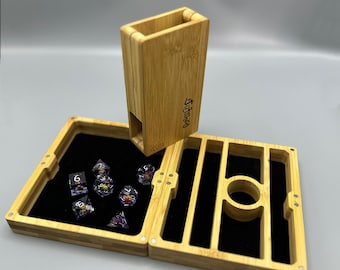 Wood Collapsable Dice Tower,Portable Dice Tower，Dice Holder,Medieval Axe Dice Storage Box,A gift for Dnd Player, RPG Dice,DnD accessory