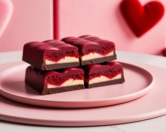 BEST Double Decker Red Velvet Chocolate Bars Recipe Beginner Friendly