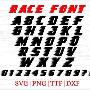 Renntag Schriftart Png, Racing Schriftart, Speedway Schriftart, Rennauto Schriftart, Renntag Buchstaben, Geschwindigkeitssublimationsschrift, Cricut TTF Schriftarten, Racing Schriftart TTF
