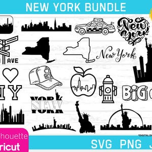 New York Plotter Files, New York Vectors, New York Bundle, NY bundle, Big Apple svgs, Yankie svgs, NY Cut files, N.Y. Vectors
