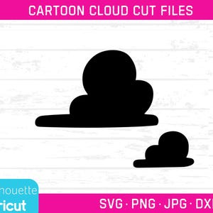 Cartoon Wolken SVG, PNG, JPG, DXFs Andys Wolken svg, Toy Story Wolken svg, Wolkenschablone, Wolke geschnitten Datei, Zwillingskarikaturwolken, Wolke Ausschnitt
