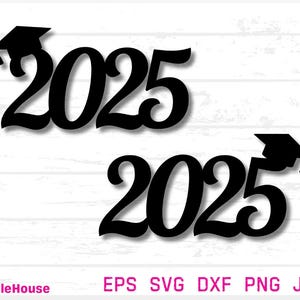 L'obtention du diplôme 2025 SVG, casquette de l'obtention du diplôme universitaire, promotion 2025 Svg, décoration de gâteau SVG, PNG, fichiers de coupe Cricut l'obtention du diplôme 2025 -