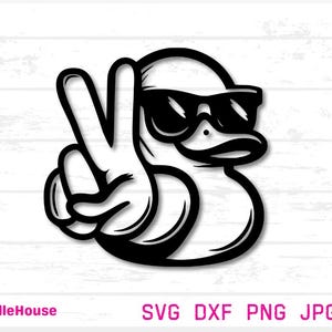 Pato de la Paz SVG, logotipo de pato 4X4, patito SVG, archivo de corte de patito de goma, archivo de corte de pato, te han pateado SVG, descarga digital