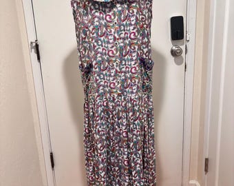 Amazing 80's Express Rayon drop waist dress
