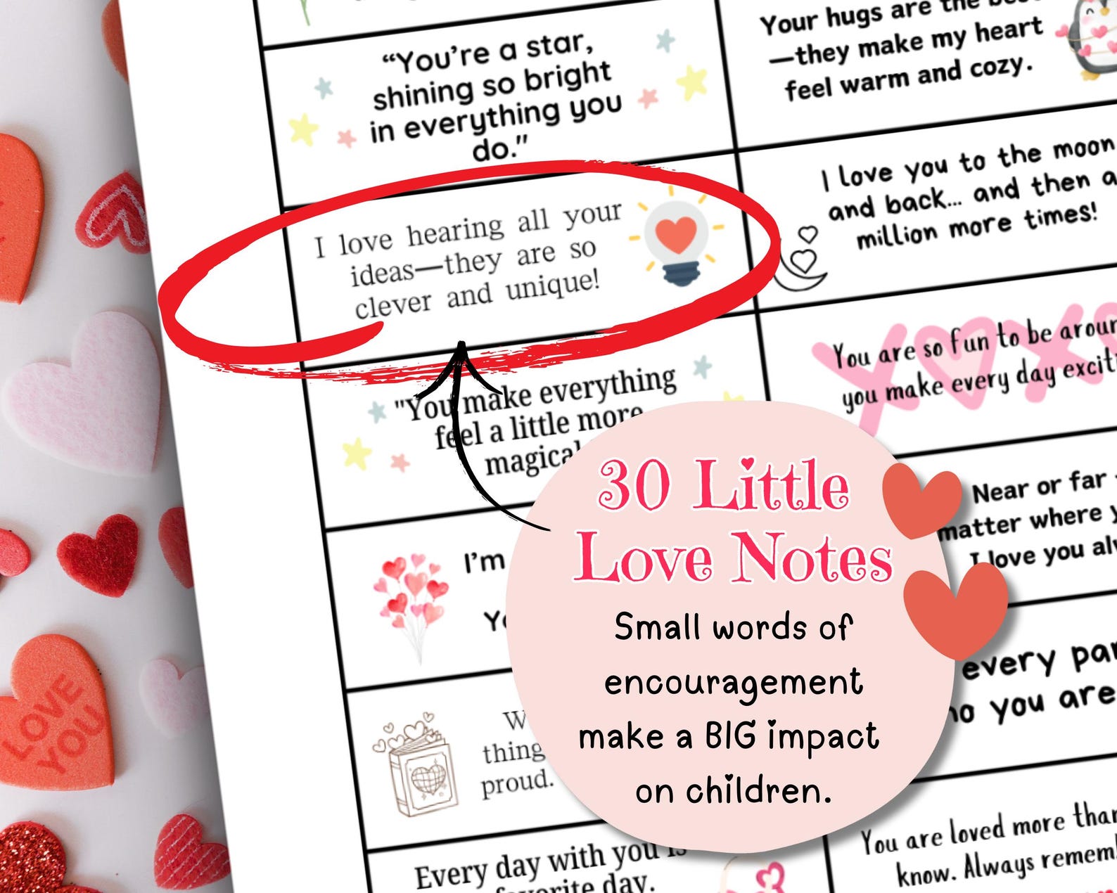 Valentine's Day Love Notes for Kids | Printable Lunchbox Cards Lunch ...