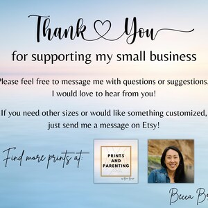 Thank you for supporting my small business