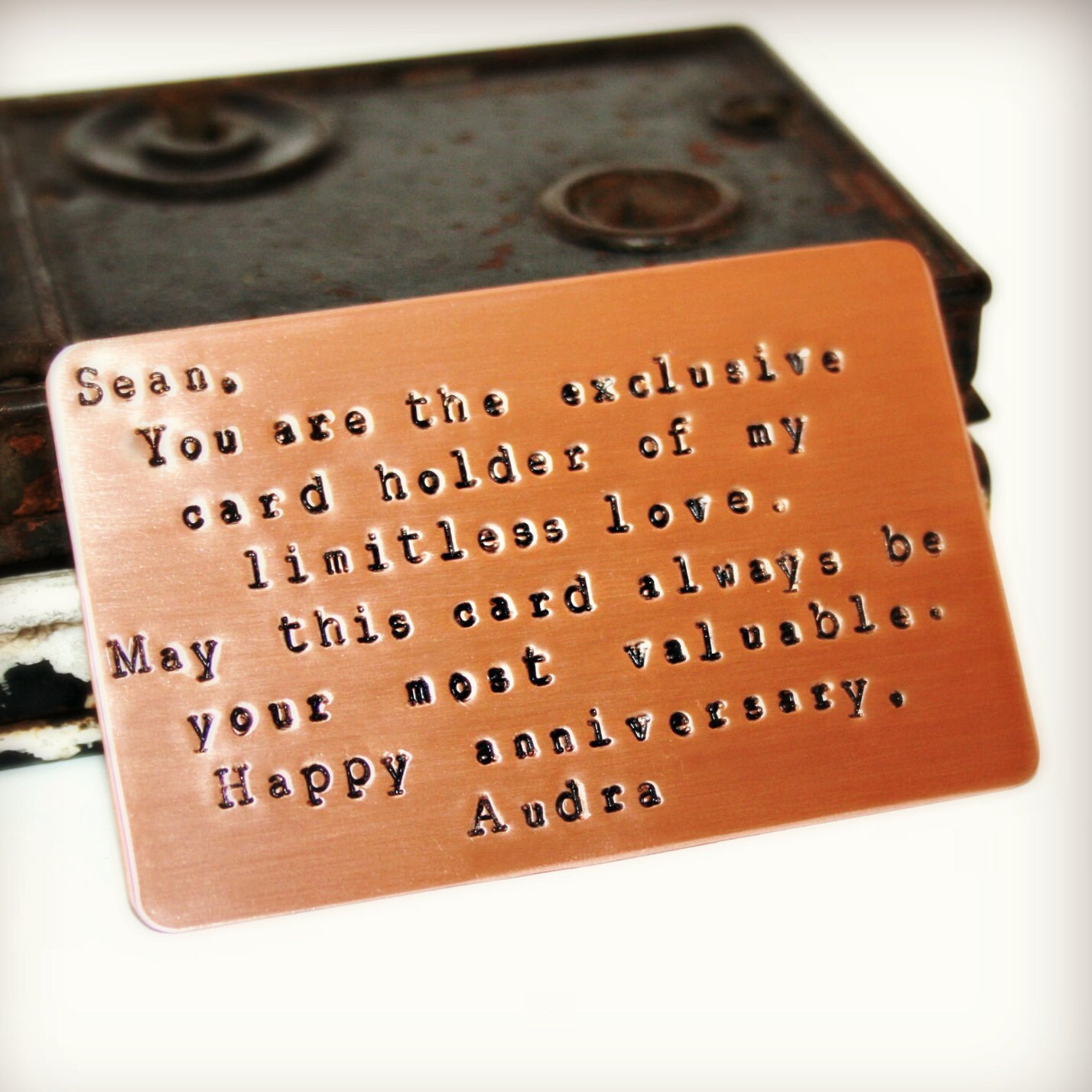 Wallet Card Insert BRUSHED MATTE FINISH Copper Hand Etsy