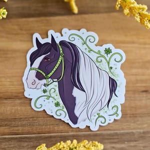 Pegatina impermeable de St. Paddy's Gypsy Vanner
