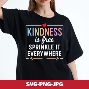 Design de caixa "Gentilidade é Grátis" | Citação inspiradora em PNG | Download digital "Gorjeta Gentileza" | Download digital de sublimação de camiseta positiva