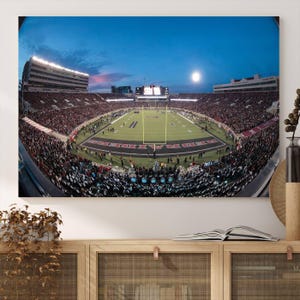 Lubbock Jones AT&T Stadium Wall Art Canvas Print – Vibrant Game Day Artwork – Ready-to-Hang Sports Wall Decor for Home or Office