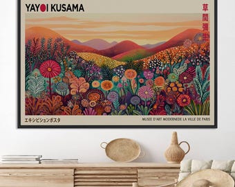 Yayoi Kusama Polka Dot Art Print: Framed Modern Home Decor