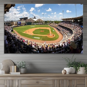 Kyle Field Stadium Canvas Wall Art - Panoramic Baseball Game View, Texas Stadium Print, Perfect for Sports Fans, Ready to Hang Decor