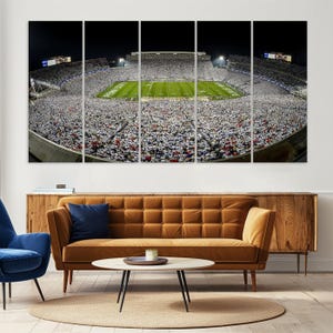 Beaver Stadium Penn State Football Wall Art Penn State Stadium Ready to Hang Canvas Stadium Print Beaver Stadium Out Penn State Night Game