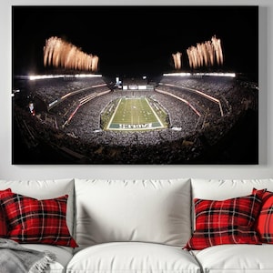 Philly Stadium Canvas Wall Art, Philadelphia Lincoln Financial Field Stadium Wall Art Framed Canvas Football Stadium Print