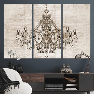 Vintage Chandelier Wall Art Decor Intalence Art