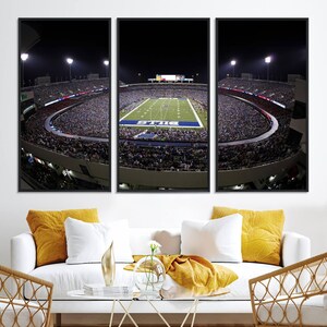 Buffalo Bills Stadium Wall Art Canvas Print, Game Night at Highmark Stadium - NFL Wall Art - American Football Stadium Wall Art Canvas Print