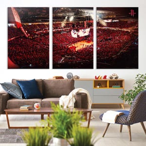 Houston Rockets Basketball Stadium Wall Art Texas Print,NBA Basketball Wall Art Print  Toyota Center Wall Art Print, Basketball Lover Gift