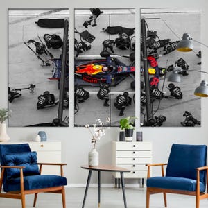 Formula 1 Wall Art Canvas Print, Framed Formula 1 Car Art Picture Print, Car Racing Perfect Minimalist Sport Decor Artwork