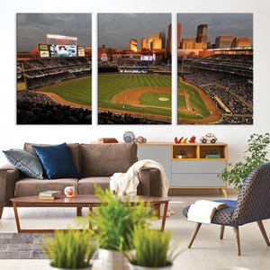 Target Field Stadium Minnesota Twins Stadium Wall Art Canvas Print, Baseball Multi Panel Wall Art Print, Sports Lovers Gifts, MLB Wall Art