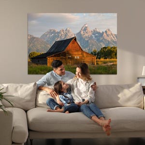 Rustic Barn Canvas Print: Framed Western Landscape Art, Farmhouse Decor