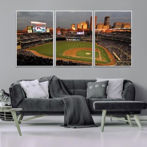 Target Field Stadium Minnesota Twins Stadium Wall Art Canvas Print, Baseball Multi Panel Wall Art Print, MLB Wall Art, Sports Lovers Gift