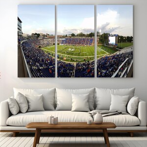 Wallace Wade Stadium Canvas Wall Art - Panoramic Football Game Day View, Ready to Hang Decor, North Carolina Stadium Perfect for Sports Fans
