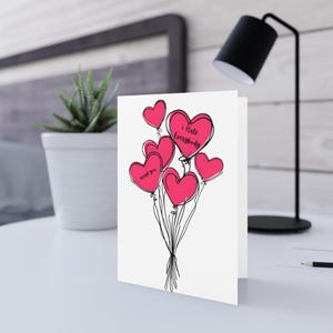 I hate everybody balloons love funny Valentines Card