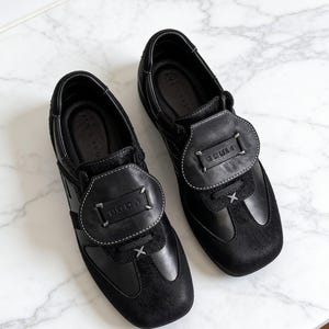 Handmade Leather Patchwork Shoes | Black Artisan Sneakers for Men  | Custom Vintage Style Handcrafted Footwear | Designer Leather Shoes