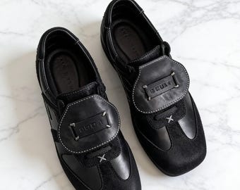 Handmade Leather Patchwork Shoes | Black Artisan Sneakers for Men | Custom Vintage Style Handcrafted Footwear | Designer Leather Shoes
