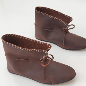 Haithabu Viking Turn Shoes | Hedeby Shoes for Reenactment | Authentic Handmade Collection