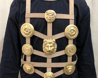 Roman Phalera Leather Belt (Type - 2) LARP, Cosplay & Reenactment Armor