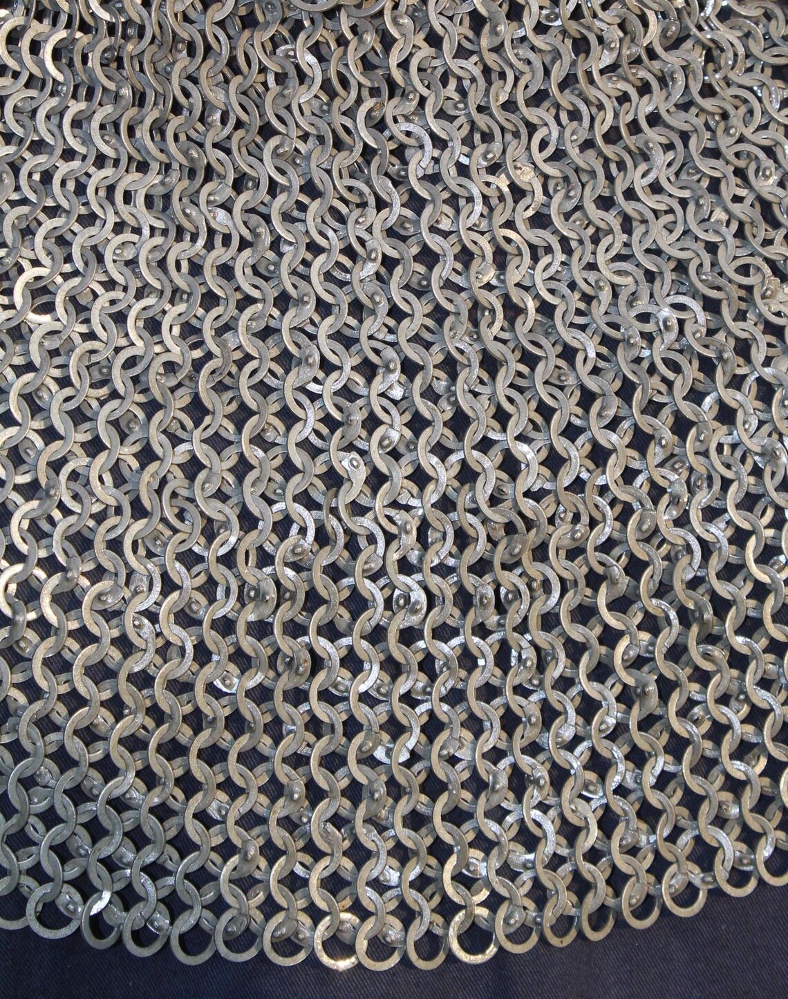 8mm Wedge Revied Chainmail Coif Flat Ring Riveted With Washer | Mild ...