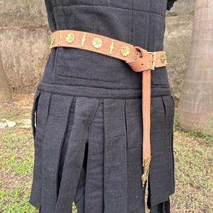 Medieval Leather Belt Handmade | Adjustable Vintage Waist Belt for Men & Women | Renaissance Costume Accessory